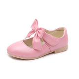 Girls' White Leather Sandals, Bowknot Children Princess Shoes