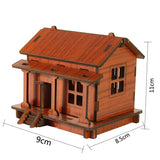 Wooden 3D Stereo Puzzle, Small House Building Assembly Model, DIY Ornaments