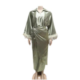 Muslim Feather Elite-look Dress