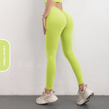 Fashion V-shaped Yoga Pants, INS High Waist Trousers, Hip Lifting Sports Fitness Women's Clothing