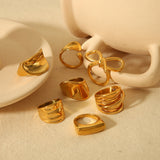 Women's 18K Faux Gold, Stainless Steel Ring