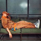 Men's Fashion, Straight Cargo Suspender Jumpsuit