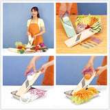 Vegetable Cutter and Slicer with Wire Blade – Potato Wiper Tool