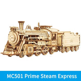 Robotime 3D Wooden Prime Steam Express Model, DIY Kit Puzzle Toy