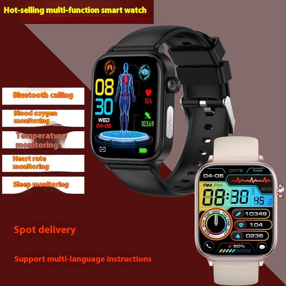 New Trendy Smartwatch, Bluetooth Calling, Non-invasive Real Blood Oxygen and Blood Glucose Measuring Device