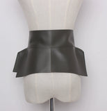 Extra Wide Leather Waist Belt – Adjustable Support & Shaping Fit