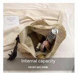 Hand-woven Underarm Hand Carrying Easy Matching, Large Capacity Straw Bag