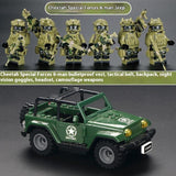 Military Building Blocks Doll, Assembled Desert Army