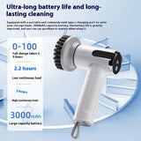 Multifunctional Smart Display Electric Cleaning Brush, Wireless Kitchen Sink Waterproof Electric Pot Brush Cleaning Tool