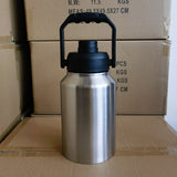 Large Capacity Sports Outdoor Handheld Double Deck Tumbler, Premium Quality Metal Kettle