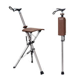 Folding Walking Stick with Seat – Lightweight Aluminum Alloy Chair Cane