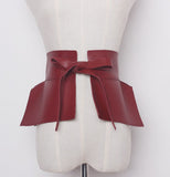 Extra Wide Leather Waist Belt – Adjustable Support & Shaping Fit