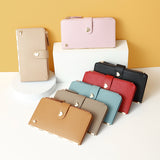 Mobile Phone Bags with Transparent Touch Screen Love Buckle Long Wallet, Women's Multifunctional Crossbody Shoulder Bag