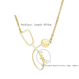 Creative Stainless Steel Love Stethoscope Clavicle Chain Tide