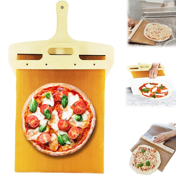 Sliding Pizza Shovel, Non Stick Pizza Smooth Cutting Board, Storage Transfer Board, Kitchen Baking Tool