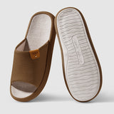 Couple Mute Linen Slippers with Soft Soles