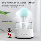 USB Humidifier Water Drip Mushroom Rain Cloud Diffuser Water Drop Sound Aroma Lamp for Home