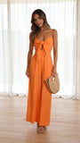 Tied Spaghetti-strap, Trendy Jumpsuit