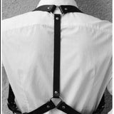 Adjustable Faux Leather Shirt Sleeve Holder Harness Belt – Unisex Gothic Style Arm & Shoulder Strap, Accessory for Men and Women