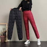 Oversized Straight-fit Down Cotton Casual Pants