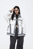 Ethnic Pattern Stitching, Oversized Jacket for Unisex