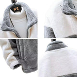 Winter Fleece Lined Padded Warm Keeping Cotton Coat, Men's Cashmere Jacket