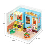 Robotime Rolife Super Creator Daily Plastic DIY Miniature House Cafe Energy Supply Store Building Block Sets