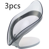 Bathroom Soap Holder Leaf Shape Soap Box Kitchen Dish Non-slip Drain Soap Storage Case Container