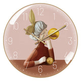 4K Curved High Transparent Glass, Creative Decorative Wall Clock