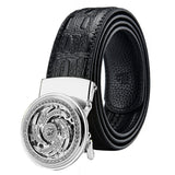 Men's Rotating Automatic Buckle Belt, 3.5 cm Wide Crystal Diamond Design
