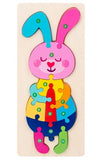 Children's Cartoon, Numbers, Animals Puzzle Set (Pack of 2)