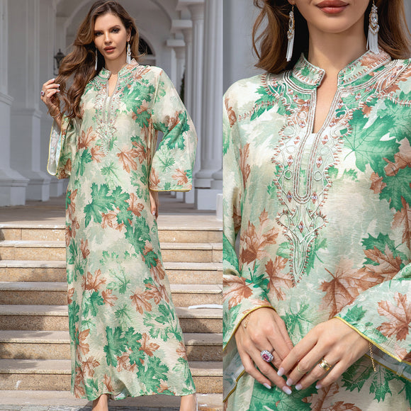 Muslim Dress, Embroidered Fashion Robe