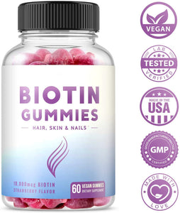 Biotin Gummies, Vegan Chews