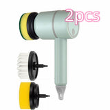 Electric Cleaning Dishwashing Brush, Automatic Wireless USB Rechargeable Professional Kitchen Bathtub Tile Cleaning Device