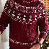 Christmas Retro Round-neck Tibet-style Knit Sweater