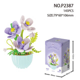 Potted Building Blocks, Assembled with Micro Particles, Toy Decoration Accessories