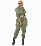 Women's Casual Sweater Pants Suit
