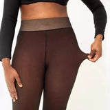 One-line True Leggings, Fleece-lined Warm Women's Outer Wear Slex