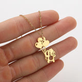 INS Light Luxury Personality, Cute Cartoon Animal Pendant Necklace