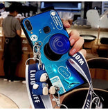 Retro Camera Phone Case with Wrist Strap Lanyard