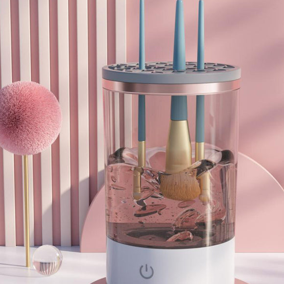 Eye Shadow Cleaning Tool, Portable Electric Makeup Brush Cleaner Machine with USB Charging Automatic Cosmetic Brush for Women