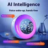 Intelligent Bluetooth Alarm Clock Speaker with AI Voice Assistant