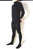 Winter Men's Fleece One-piece Bodysuit, Thick Warm Full Stockings