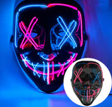 Black V Halloveen Horror Glowing Mask