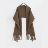 Solid Color Warm Shawl – Polyester Fabric Neck Wrap