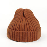 Autumn and Winter Fried Dough, Twist Knitting Warm Wool Hat (Pack of 2)
