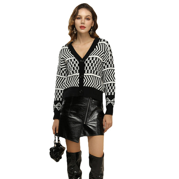 Women's Knitted Cardigan Autumn European and American Style Fashion