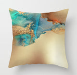 Nordic Watercolor Gold Foil Texture Printing Pillowcase or Cover