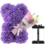 Rose Bear, Preserved Fake Flower, Valentine's Day, Birthday Present