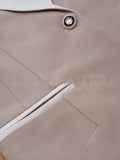 Women’s Contrasting Button Formal Blazer – Elegant Professional Office Jacket